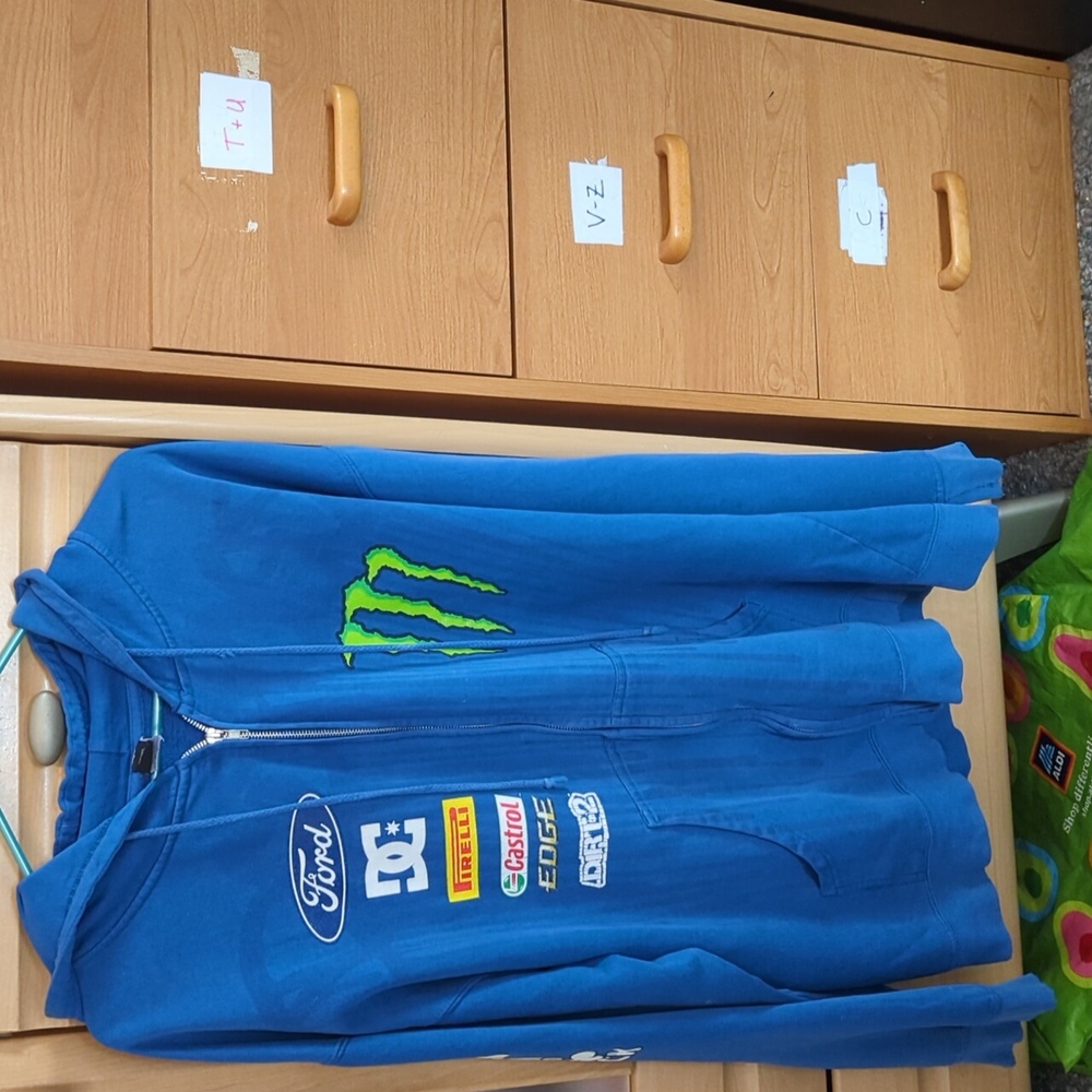 SOLD check out my black1 RARE XL DC brand Monster energy Ken Block hoody Zip Up - Picture 1 of 11